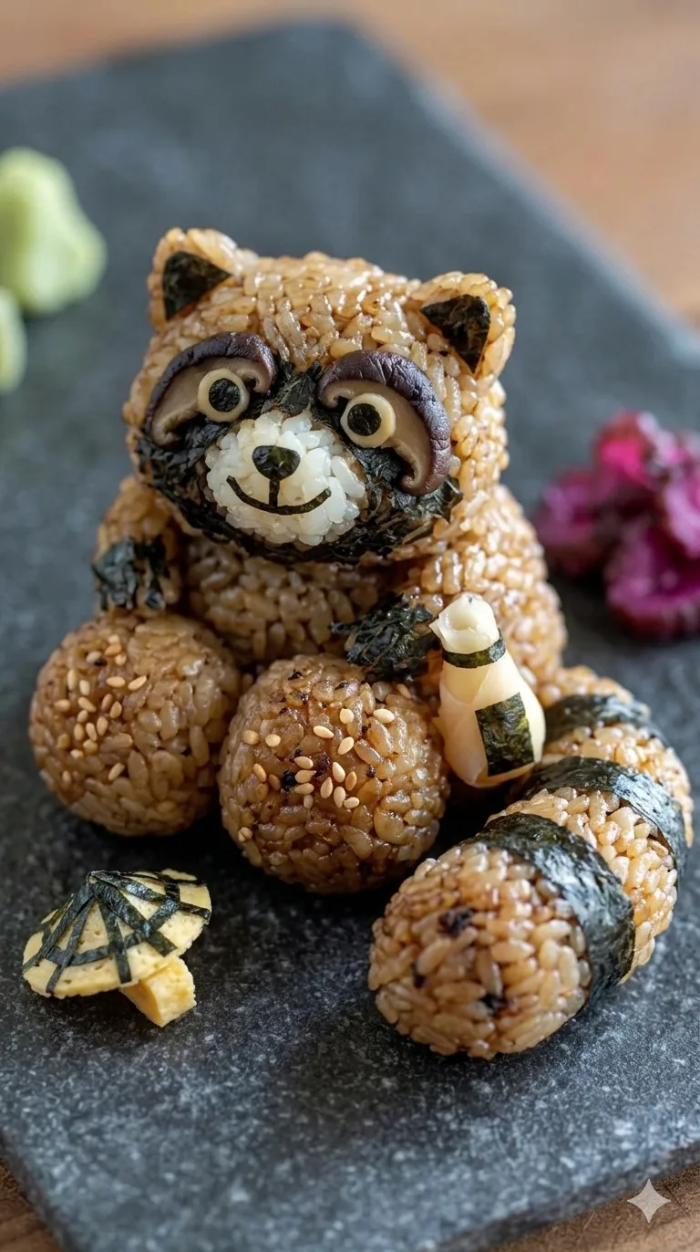 Onigiri de Tanuki Sushi